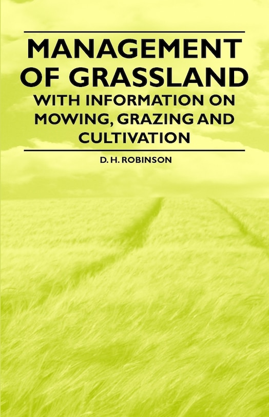 Couverture_Management of Grassland - With Information on Mowing, Grazing and Cultivation