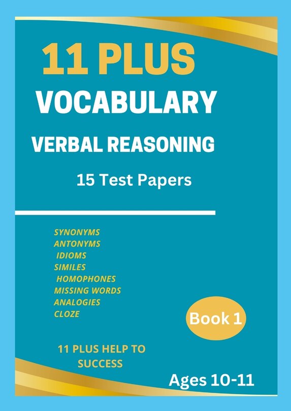 Front cover_11 Plus Vocabulary Verbal Reasoning Book