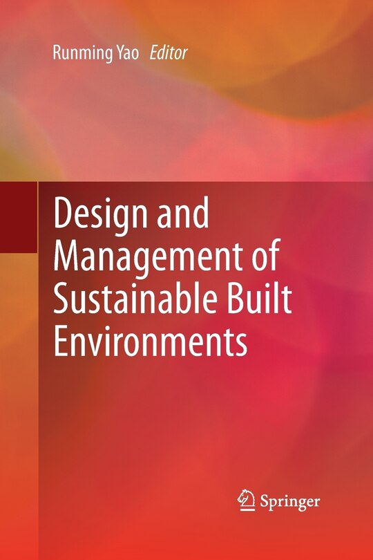Couverture_Design And Management Of Sustainable Built Environments