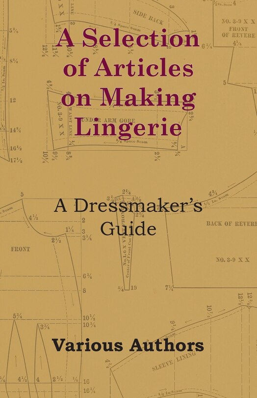 Front cover_A Selection of Articles on Making Lingerie - A Dressmaker's Guide