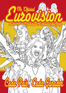 Front cover_No Oficial Eurovisión Libro para colorear de estrellas del pop