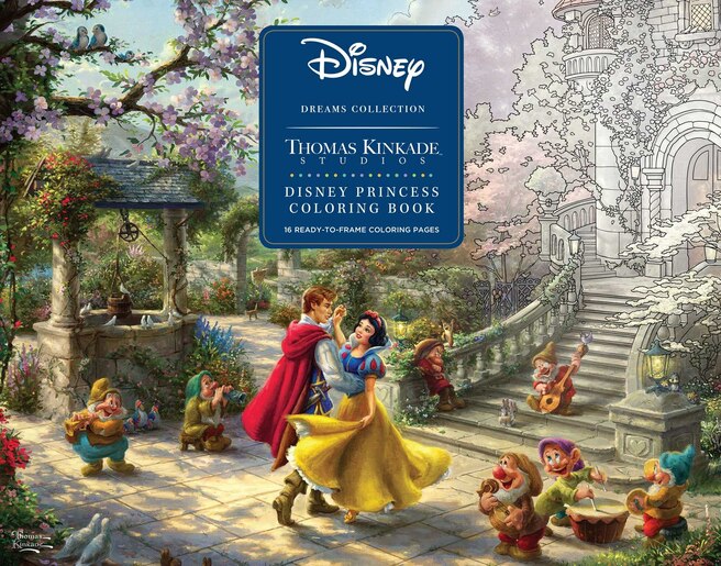 Disney Dreams Collection Thomas Kinkade Studios Disney Princess Coloring  Poster