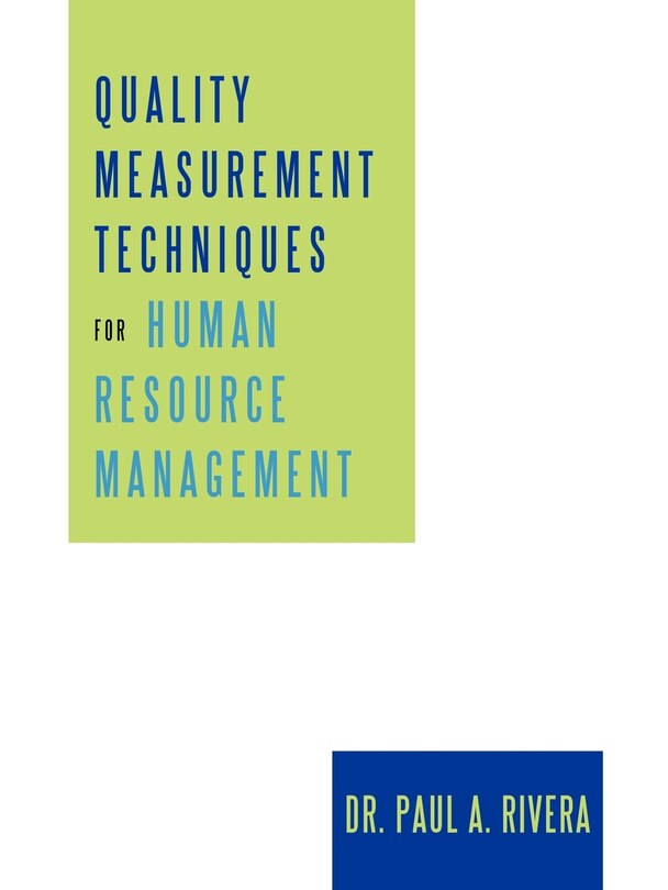 Front cover_Quality Measurement Techniques For Human Resource Management