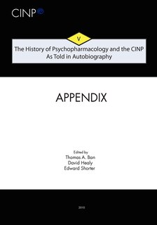 Couverture_The History of Psychopharmacology and the CINP, As Told in Autobiography