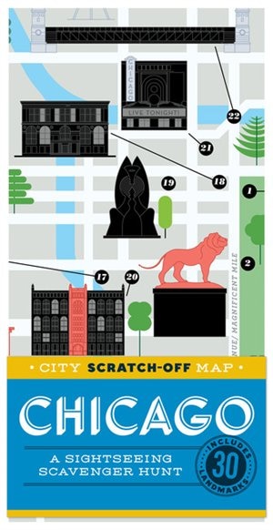 Front cover_City Scratch-off Map: Chicago