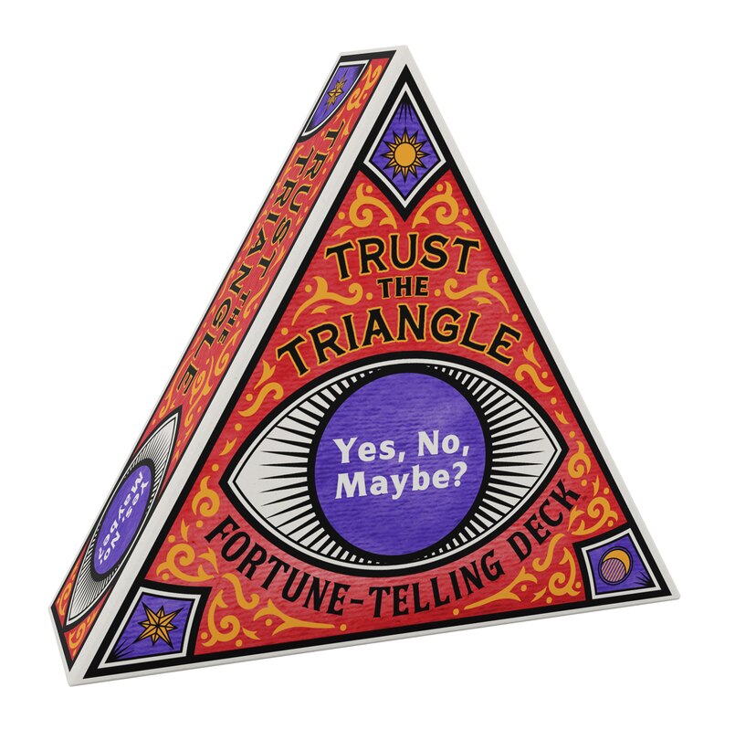 Front cover_Trust the Triangle Fortune-Telling Deck: Yes, No, Maybe?