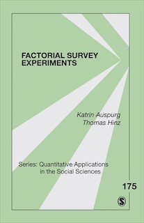 Couverture_Factorial Survey Experiments