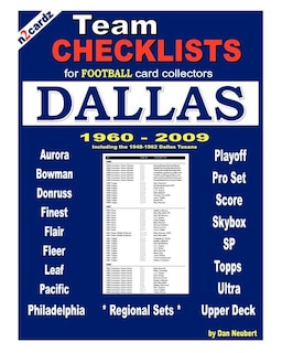 Front cover_Team Checklists For Football Card Collectors DALLAS