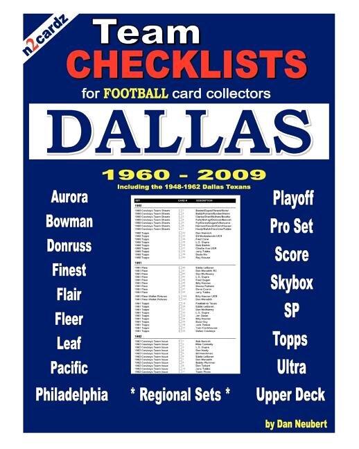 Front cover_Team Checklists For Football Card Collectors DALLAS