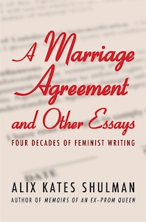 Front cover_A Marriage Agreement and Other Essays