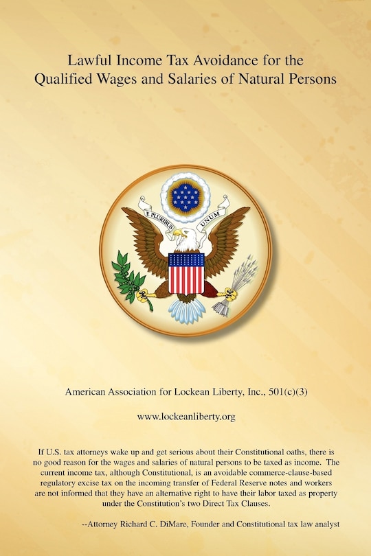 Front cover_Lawful Income Tax Avoidance for the Qualified Wages and Salaries of Natural Persons