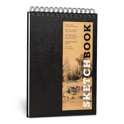 Sketchbook (Basic Medium Spiral Fliptop Landscape Black)