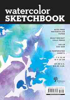 Watercolor Sketchbook - Medium Black Fliptop Spiral (landscape) de Sterling Publishing Co., Inc.