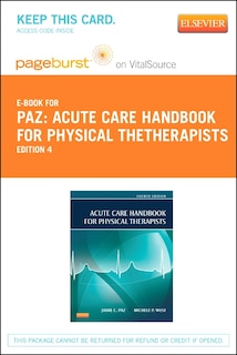 Front cover_Acute Care Handbook For Physical Thetherapists - Elsevier Ebook On Vitalsource (retail Access Card)