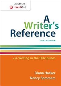 A Writer's Reference With Writing In The Disciplines