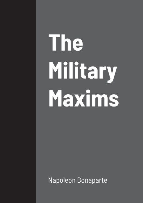 Front cover_The Military Maxims