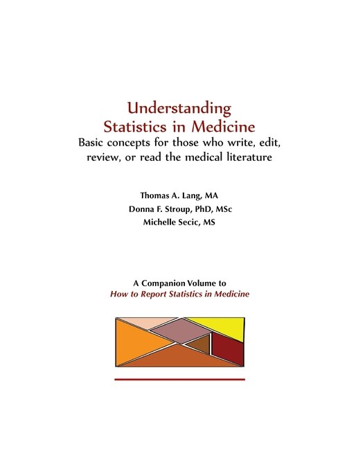 Couverture_Understanding Statistics in Medicine
