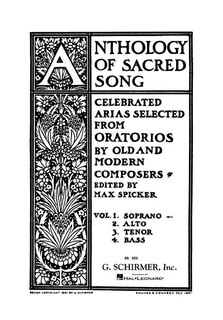 Front cover_Anthology Of Sacred Song - Volume 1