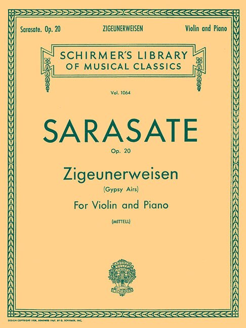 Front cover_Zigeunerweisen (gypsy Aires), Op. 20