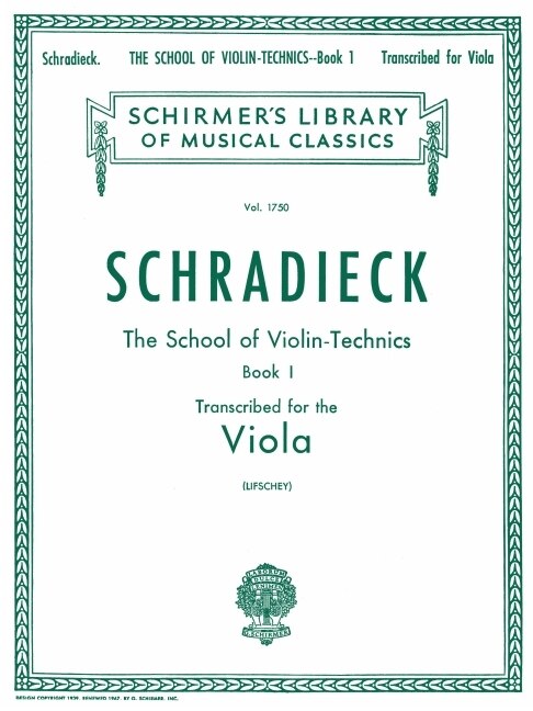 Front cover_School Of Violin Technics, Op. 1 - Book 1