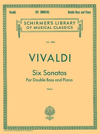 Six Sonatas: Schirmer Library Of Classics Volume 1894 Double Bass And Piano