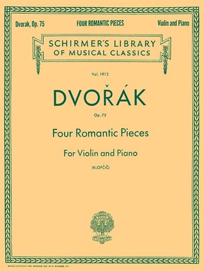 Couverture_Four Romantic Pieces, Op. 75