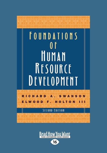 Front cover_Foundations of Human Resource Development