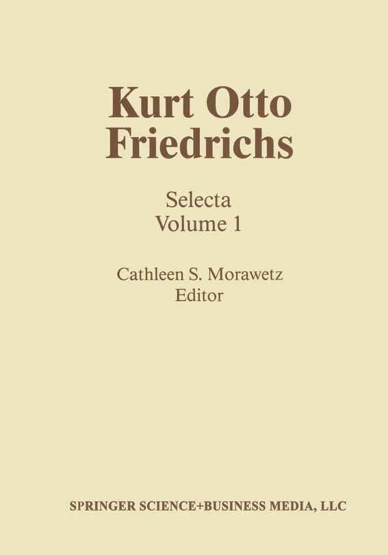 Front cover_Kurt Otto Friedrichs