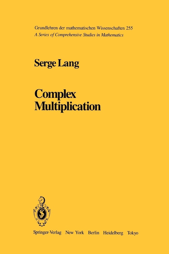 Front cover_Complex Multiplication
