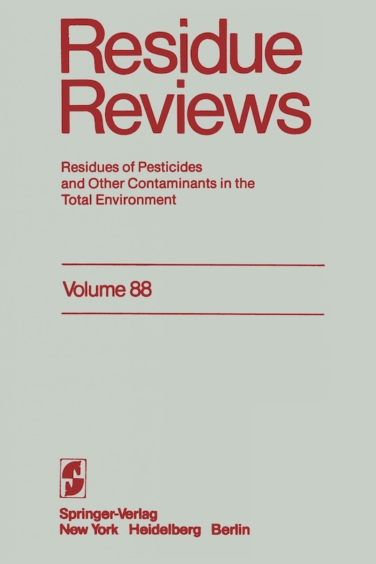 Front cover_Residue Reviews