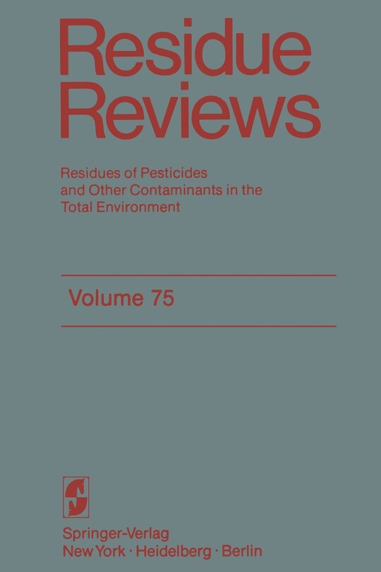 Front cover_Residue Reviews