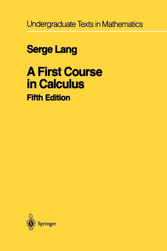 A First Course in Calculus