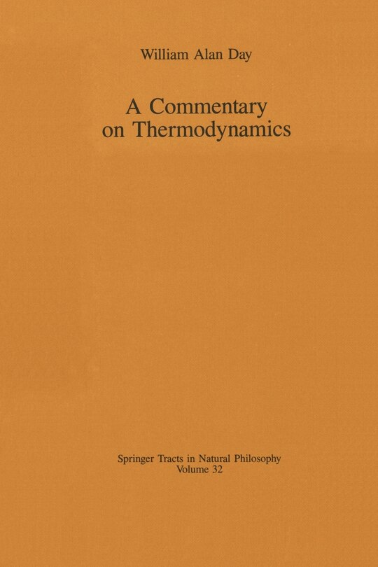 Front cover_A Commentary on Thermodynamics