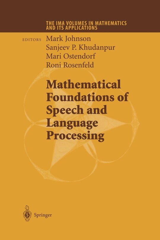 Front cover_Mathematical Foundations of Speech and Language Processing