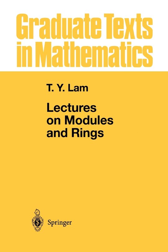 Couverture_Lectures on Modules and Rings