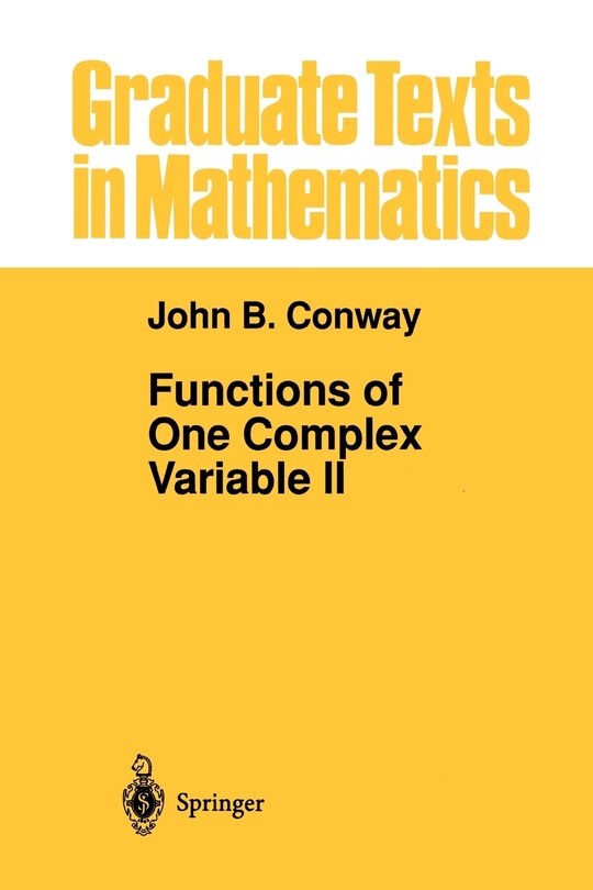 Front cover_Functions of One Complex Variable II