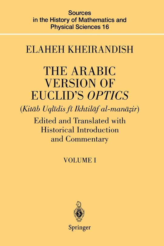 Couverture_The Arabic Version Of Euclid's Optics