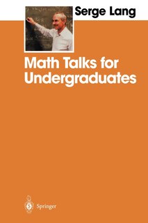 Front cover_Math Talks for Undergraduates