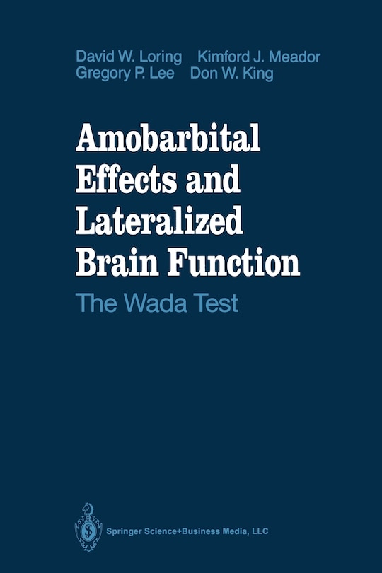 Couverture_Amobarbital Effects and Lateralized Brain Function