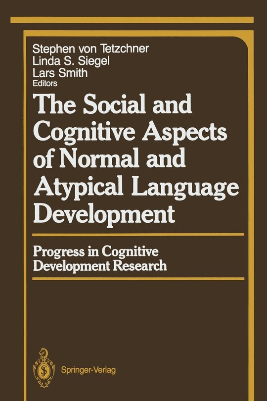 Couverture_The Social and Cognitive Aspects of Normal and Atypical Language Development