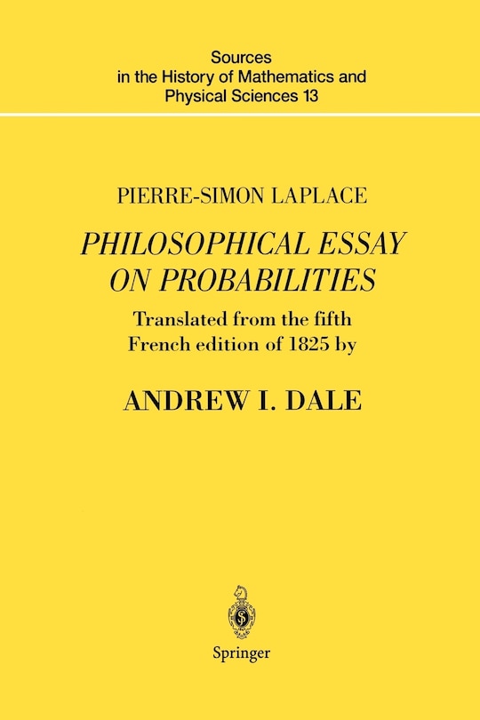 Couverture_Pierre-Simon Laplace Philosophical Essay on Probabilities