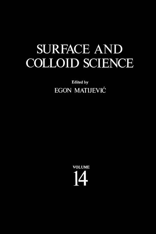 Couverture_Surface and Colloid Science