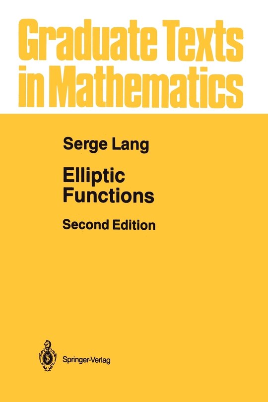 Front cover_Elliptic Functions