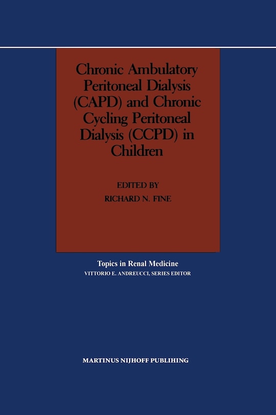 Couverture_Chronic Ambulatory Peritoneal Dialysis (CAPD) and Chronic Cycling Peritoneal Dialysis (CCPD) in Children