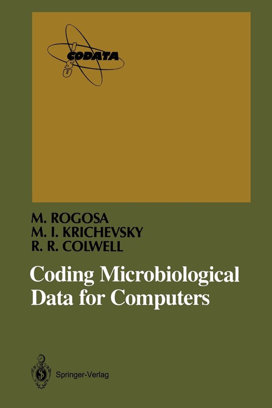 Front cover_Coding Microbiological Data for Computers