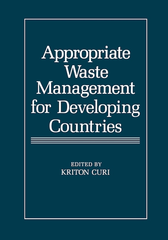 Couverture_Appropriate Waste Management for Developing Countries