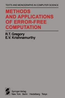 Front cover_Methods and Applications of Error-Free Computation