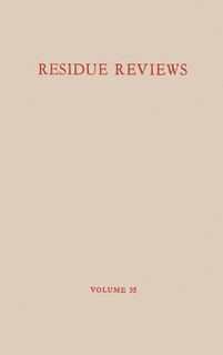 Couverture_Residue Reviews / Ruckstands-Berichte