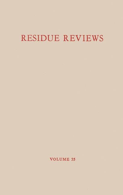 Couverture_Residue Reviews / Ruckstands-Berichte