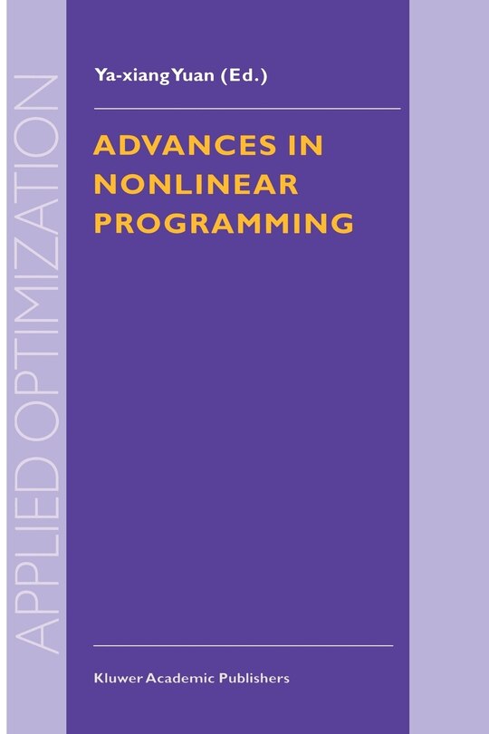 Front cover_Advances in Nonlinear Programming
